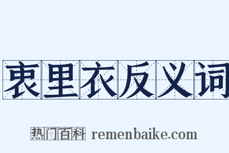 衷里衣反义词是什么意思的图片